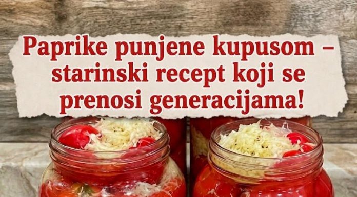 Paprike punjene kupusom – starinski recept koji se prenosi generacijama!
