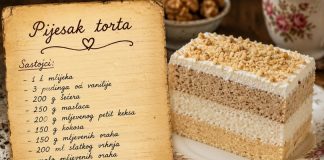 PIJESAK TORTA – kremasta torta bez pečenja koja osvaja na prvi zalogaj