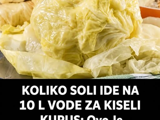 KOLIKO SOLI IDE NA 10 L VODE ZA KISELI KUPUS: Ovo Je Idealna Količina – Super Savjet Za Početnike