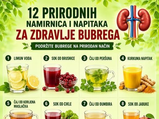 12 prirodnih namirnica i pića za prirodnu podršku zdravlju bubrega …!