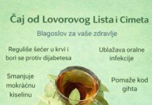 LJEKOVITI ČAJ OD LOVOROVOG LISTA I CIMETA