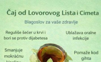 LJEKOVITI ČAJ OD LOVOROVOG LISTA I CIMETA