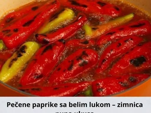 Pečene paprike sa belim lukom – zimnica puna ukusa