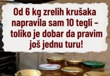 Od 6 kg zrelih krušaka napravila sam 10 tegli – toliko je dobar da pravim još jednu turu!