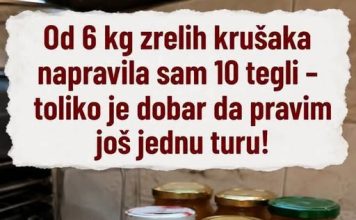 Od 6 kg zrelih krušaka napravila sam 10 tegli – toliko je dobar da pravim još jednu turu!