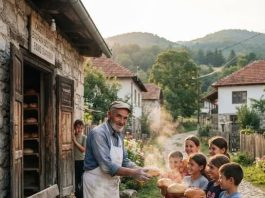 Pekar je svake srijede pekao tačno sedam malih pogača koje nisu bile na prodaju. Tek kada ga je dječak krišom pratio, otkriven je razlog